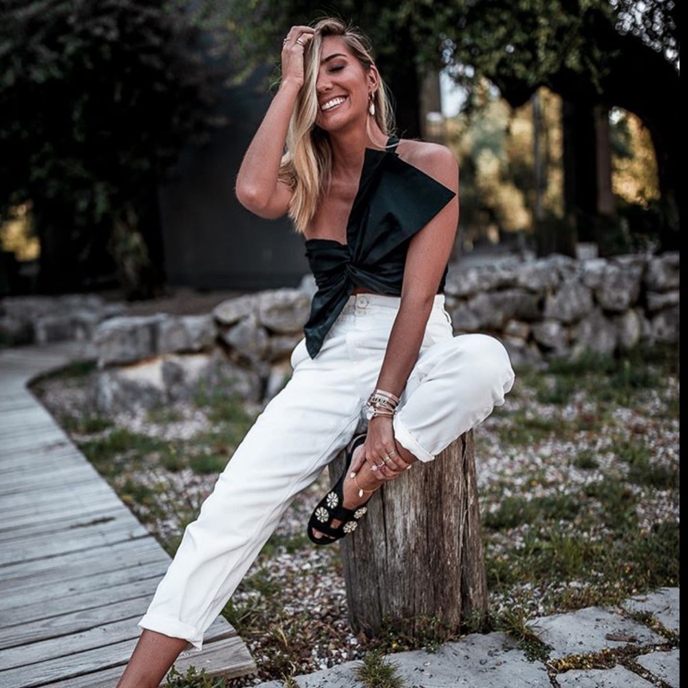 Zara Black One-Shoulder Top - Picture 6 of 13